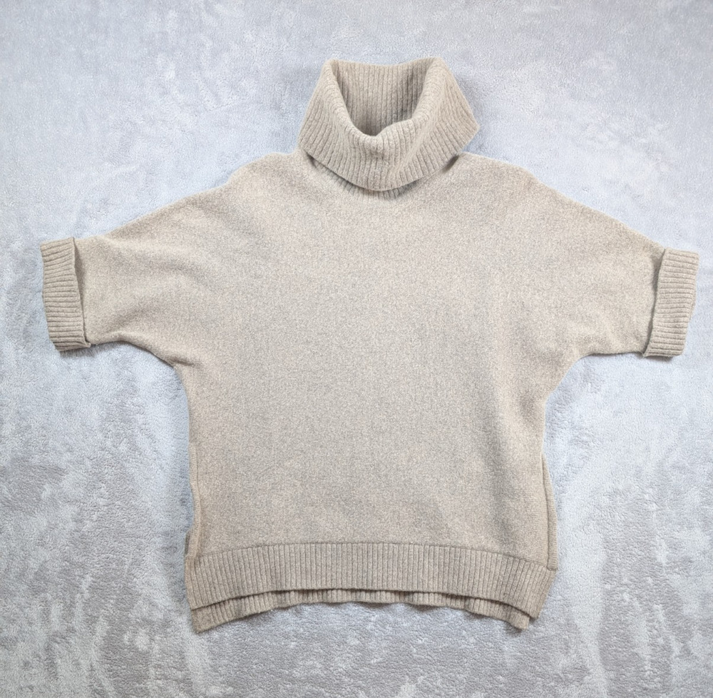 LL Bean Sweater Womens Size XS S Brown Merino Wool Turtleneck Warm Cozy Casual